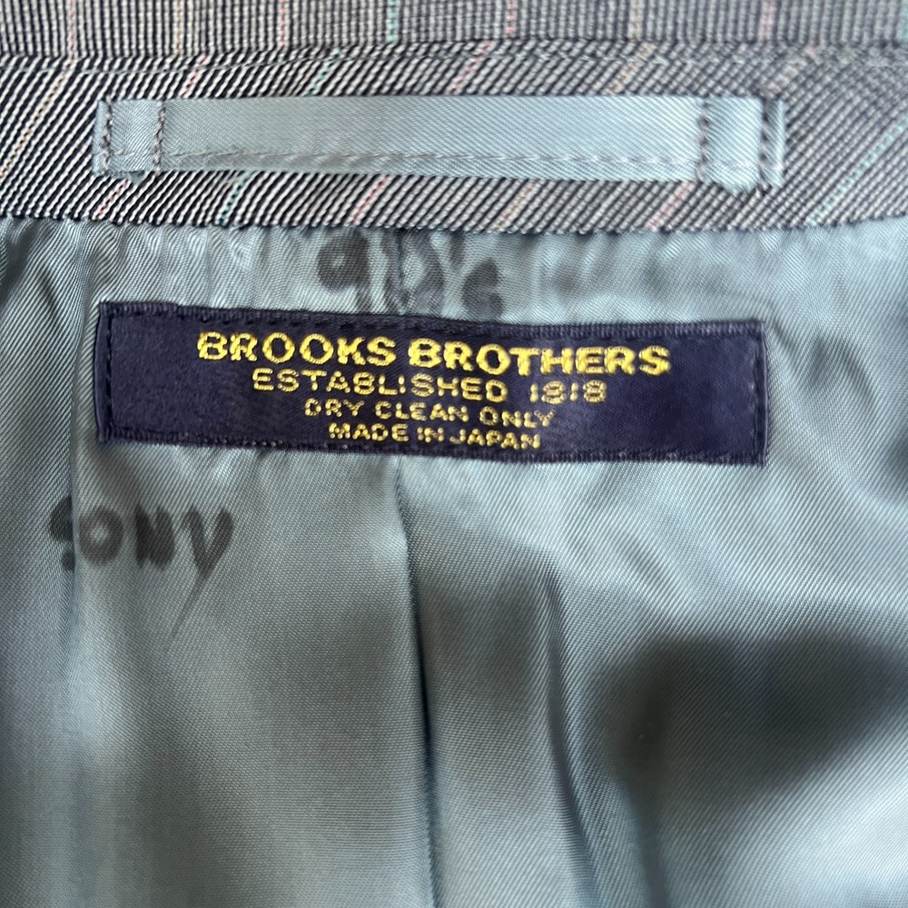 Brooks Brothers 2-Piece Blazer & Skirt Suit Set Womens 2 Gray Pinstripe Pleated - Picture 10 of 16